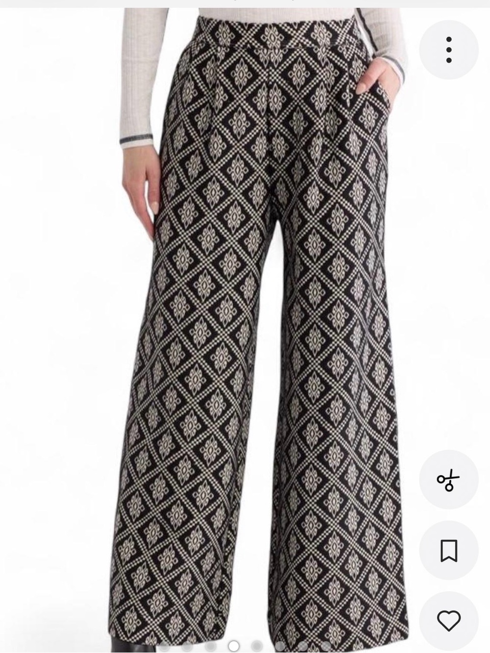 The MOTHER The Quickie Ponty Prep pants in the Like Sugar Jacquard NWT